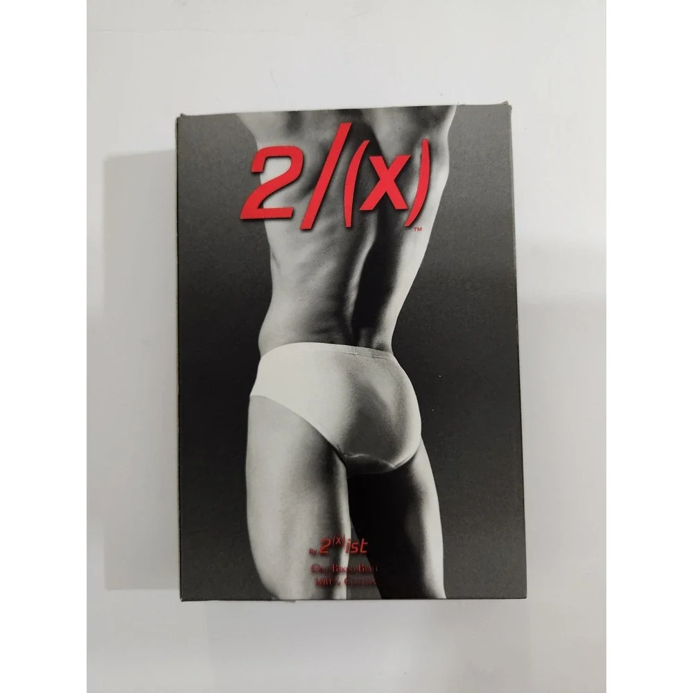 2(x)ist Bikini Brief White Vintage 100% Cotton Low‎ Rise Small
